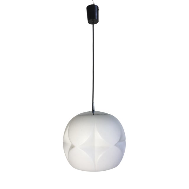 Opal Glass Pendant Light from Peill & Putzler, Germany, 1970s For Sale