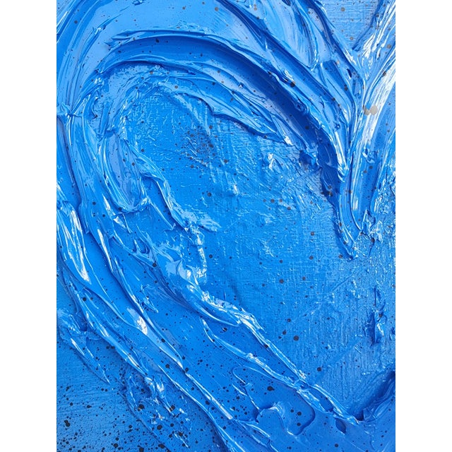2020s Blue & Black Abstract Heart Painting For Sale - Image 5 of 10