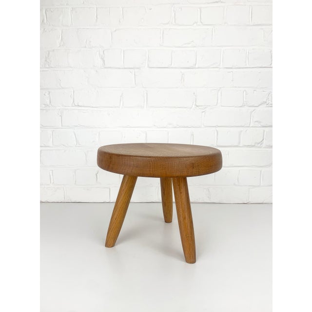 Low Berger Stool in Ash by Charlotte Perriand for Steph Simon Paris, 1950s For Sale - Image 18 of 18