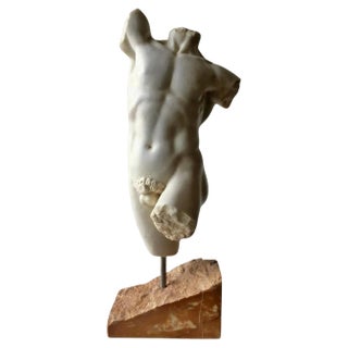 Early 20th Century Italian Torso Carrara Marble For Sale