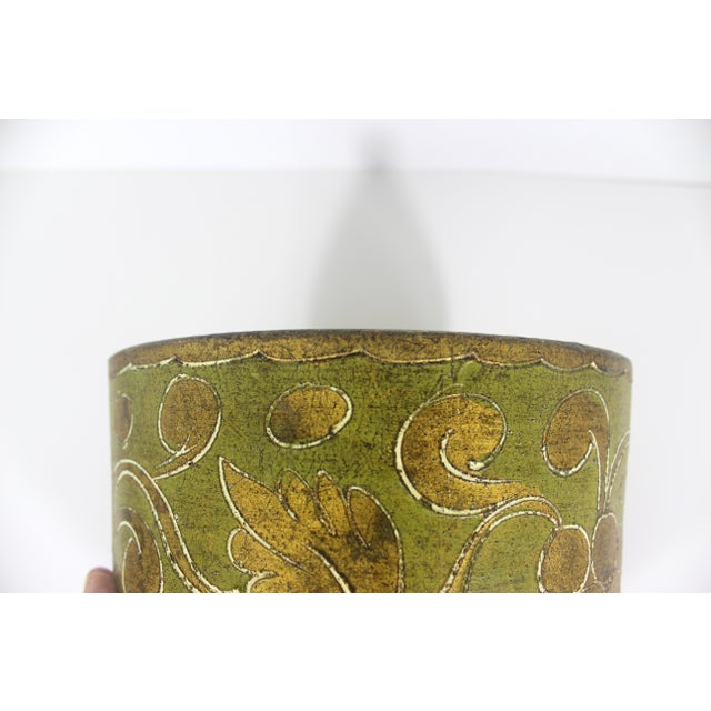 Vintage Italian Florentine Gilded Terracotta Planter Cachepot For Sale - Image 10 of 12