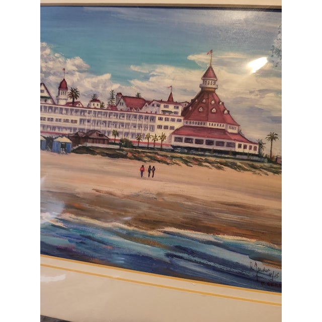 Brown 1940s Hotel Del Coronado Art Print For Sale - Image 8 of 10