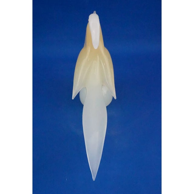 Glass 20th Century Blown Murano Opaline Glass Rooster Sculpture by Archimede Seguso, Italy For Sale - Image 7 of 18