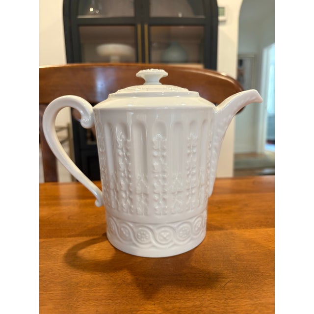 French Bernardaud Louvre White Coffee Pot For Sale In Denver - Image 6 of 6