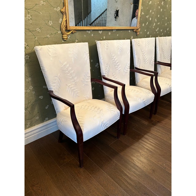 Transitional Set of 4 Attributed to Hickory Furniture Living Room Fisk Chair For Sale - Image 3 of 7