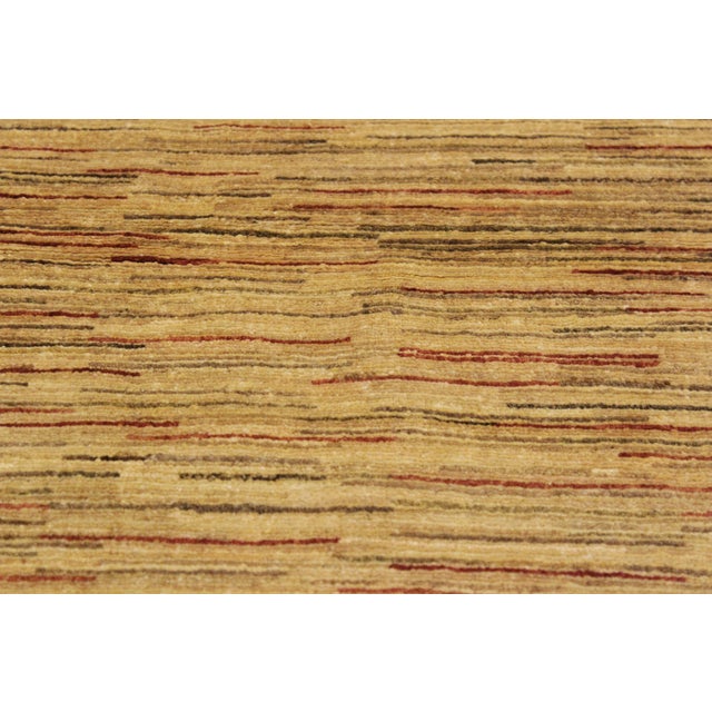 1990s Shabby Chic Gabbeh Beige/Rust Wool Rug - 4'3'' X 5'9'' For Sale - Image 5 of 10