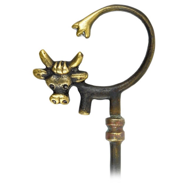 Metal Brass Cow Shoehorn by Walter Bosse for Herta Baller, Austria, 1950s For Sale - Image 7 of 7
