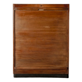Art Deco Filing Cabinet with Rolling Door, 1930s For Sale