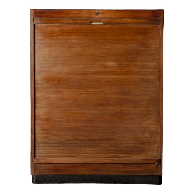 Art Deco Filing Cabinet with Rolling Door, 1930s For Sale