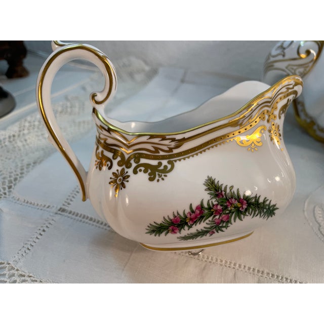 Vintage Spode Stafford Flowers English Bone China Tea Service, 3-Piece Set For Sale In Austin - Image 6 of 18