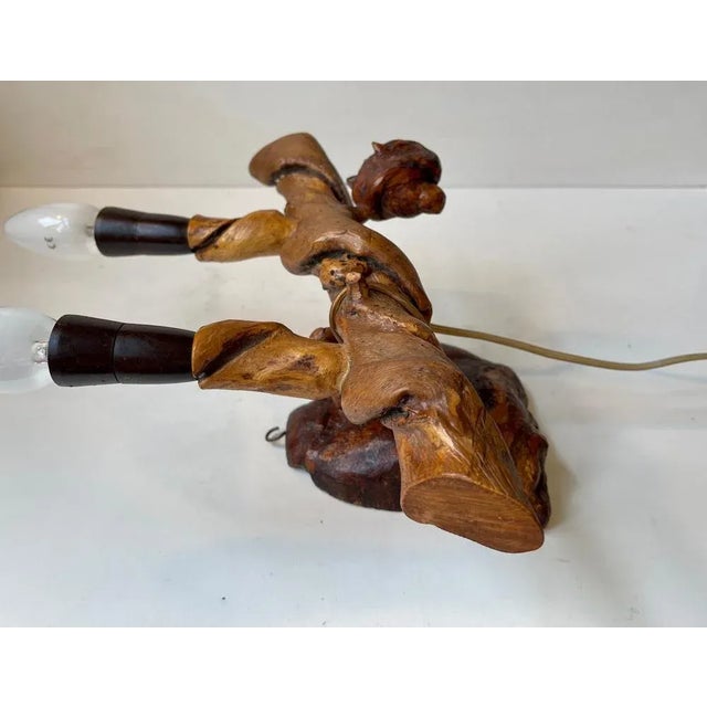 Wood Italian Wall Sconce in Vine Tree, 1950s For Sale - Image 7 of 10