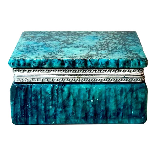 1950s Mid Century Italian Alabaster Box For Sale
