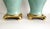 Lamps Pair Turquoise Porcelain & Brass Ginger Jar Shape For Sale - Image 10 of 12