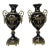 Antique Pair Cobalt Blue French Sèvres Porcelain Ormolu Urns Vases Garnitures For Sale
