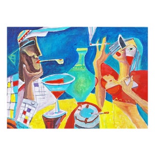 Runzovsky (Oleg Grunzovsky), Meeting, 2015, Acrylics on Canvas For Sale