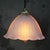 Vintage French Holophane Frosted Glass Pendant Light For Sale - Image 5 of 8