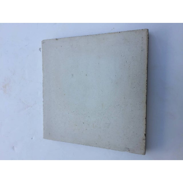 Moroccan handcrafted and hand-painted cement tile in antique white color. These are authentic Moroccan encaustic tiles...