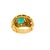 Vintage Etruscan-Style 18K Gold Emerald and Diamond Ring For Sale - Image 9 of 9