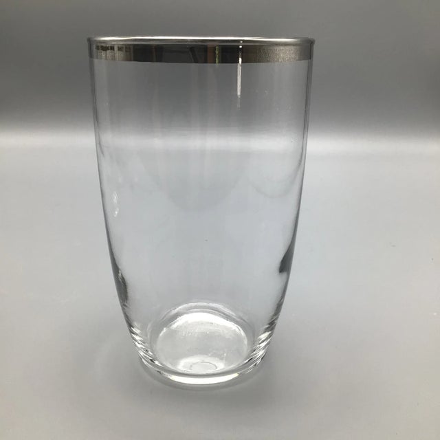 Crystal Platinum Rim Dorothy Thorpe Tumblers-Set of 5 For Sale - Image 11 of 12
