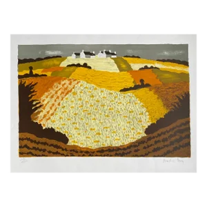 1970s André Even Farmhouse Lithograph