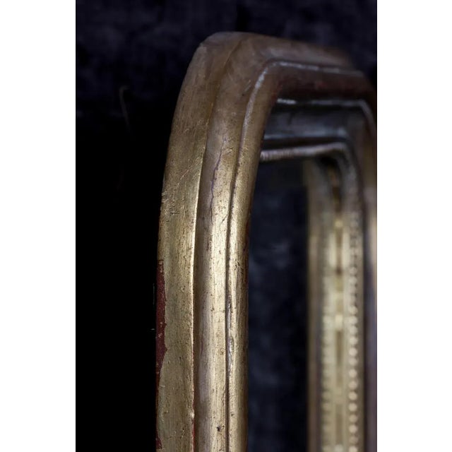 French Hand-Carved Napoleon III Style Gilt Louis Philippe Beveled Mirror - Medium For Sale - Image 3 of 7