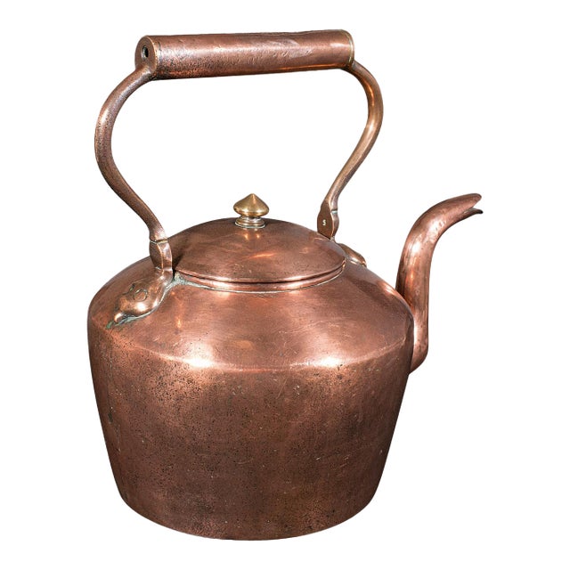 Antique Fireplace Kettle, English, Copper, Hearth Warmer, Victorian, Circa 1870 For Sale