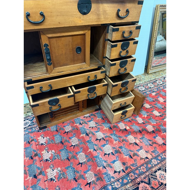 Japanese Japanese Tansu Chest of Drawers, Two Piece For Sale - Image 3 of 12