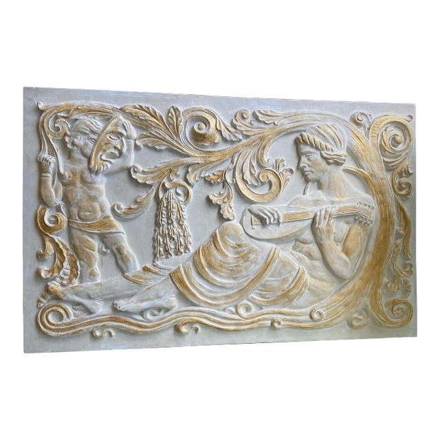 Vintage Neoclassical Plaster Greek Wall Sculpture Chairish