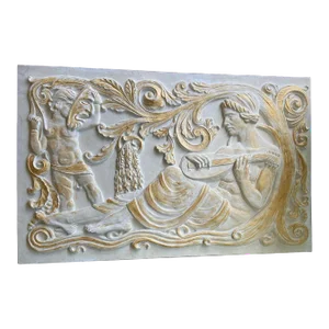 Vintage Neoclassical Plaster Greek Wall Sculpture