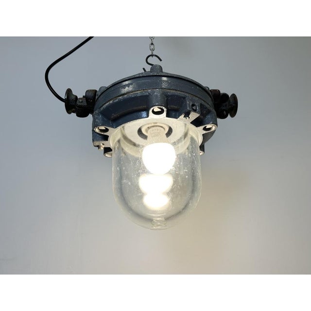 Dark Grey Cast Aluminium Explosion Proof Lamp from Elektrosvit, 1970s For Sale - Image 17 of 18