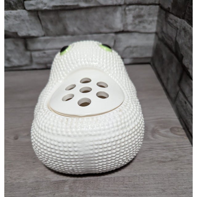 Mid-Century Modern Vintage MCM Hobnail Frog Planter Flower Frog Style of Jean Roger For Sale - Image 3 of 7