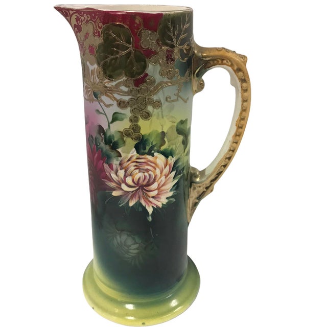 1900s Antique 183/559 Royal Nippon Hand-Painted Nishiki Floral Design