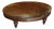 18th C Style Brindle Cowhide Oval Walnut Ottoman For Sale
