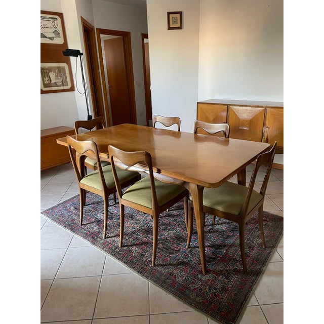 Mid-Century Modern Table with Chairs, 1940s, Set of 7 For Sale - Image 3 of 5