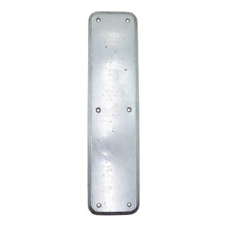 Vintage 16 In. Sargent Nickeled Bronze Door Push Plate For Sale