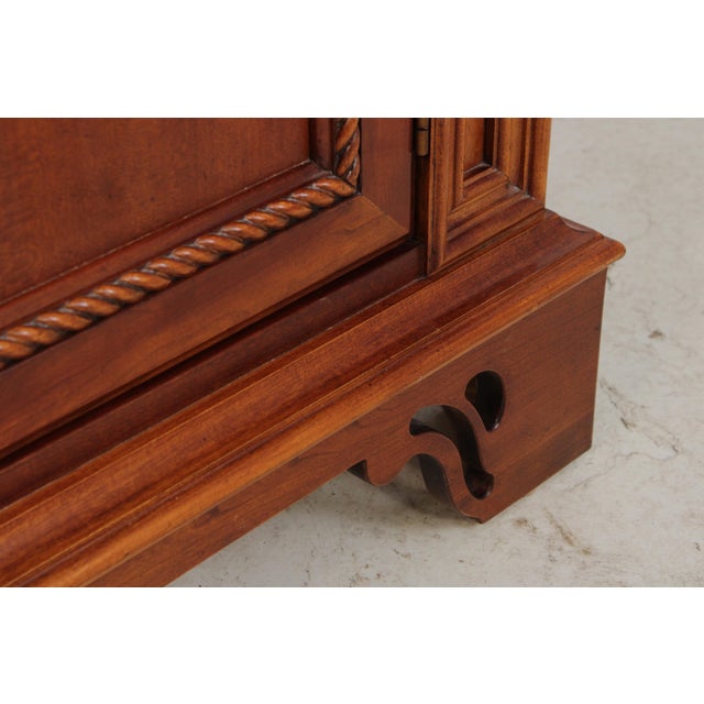 Pair of Lexington Irish Country Cherry Tall Bookcases For Sale - Image 12 of 18