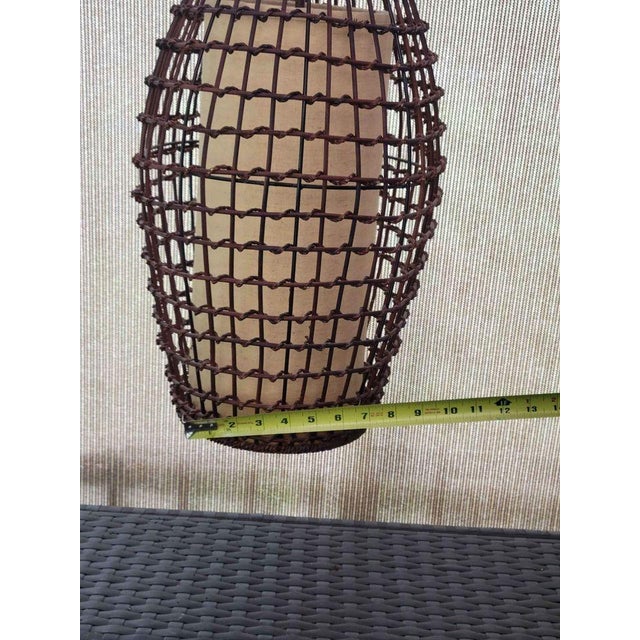 2000 - 2009 Vintage 1980s Mid-Century Modern Swag Lamp For Sale - Image 5 of 6