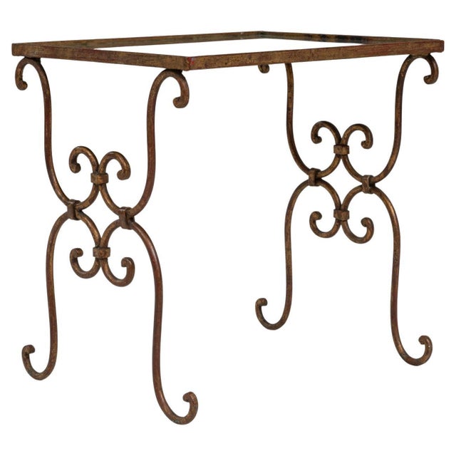 20th Century French Brass Coffee Table With Glass Top For Sale - Image 10 of 18