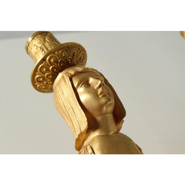 French Empire Ormolu Wall Sconces, 1820s, Set of 2 For Sale - Image 6 of 18