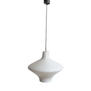 White Opaque Ceiling Lamp, 1960s For Sale