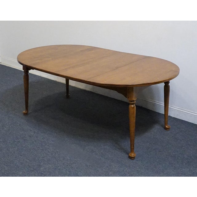American Ethan Allen Circa 1776 Collection Solid Maple Early American 74" Dining Table 18-6803 For Sale - Image 3 of 11