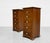 English Pair of Federal Style Narrow Mahogany Dressers | 1920's Skinny Nightstands Glass Knobs For Sale - Image 3 of 12