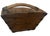 1920s Antique Chinese Rice Grain Measure Box Dou Wooden Primitive Basket Bucket Iron For Sale - Image 5 of 8