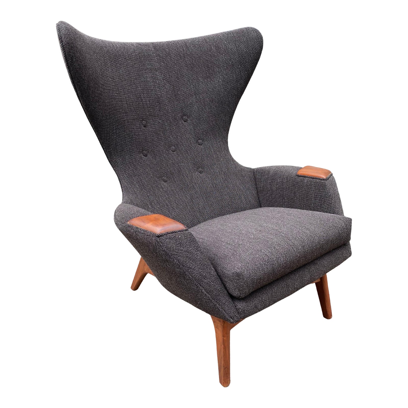 1960s Adrian Pearsall Model 2231C High Back Wing Chair Chairish