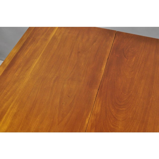 Brown Antique American Empire 54" Square Mahogany Paw Foot Pedestal Base Dining Table For Sale - Image 8 of 18