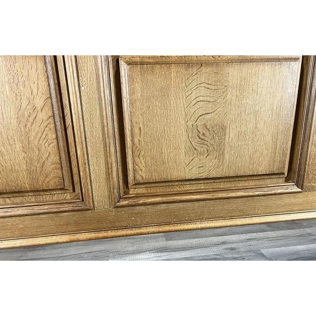 Vintage French Style King Size Bed Frame in Oak For Sale - Image 6 of 12