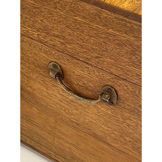 Brown 19th Century Large British Military Officer's Campaign Trunk of Brass-Bound Camphor For Sale - Image 8 of 12