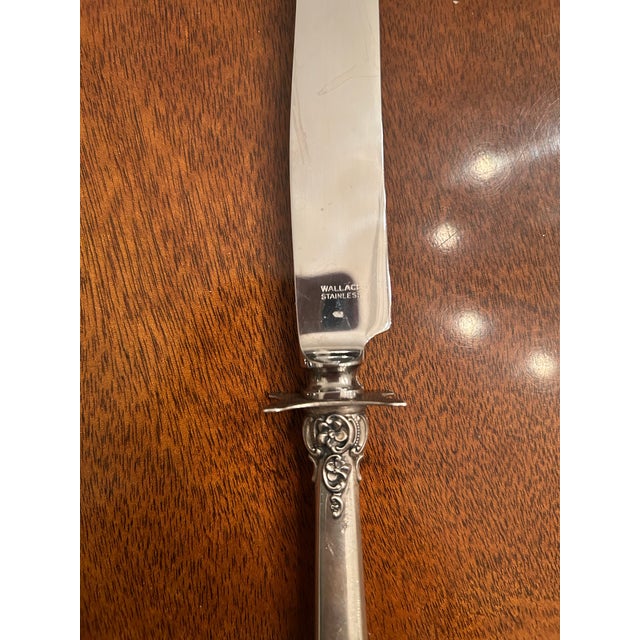 Wallace Sterling Silver Flatware, Grand Baroque, Carving Knife, 10 5/8 in. The product is a Wallace Sterling Silver Grand...