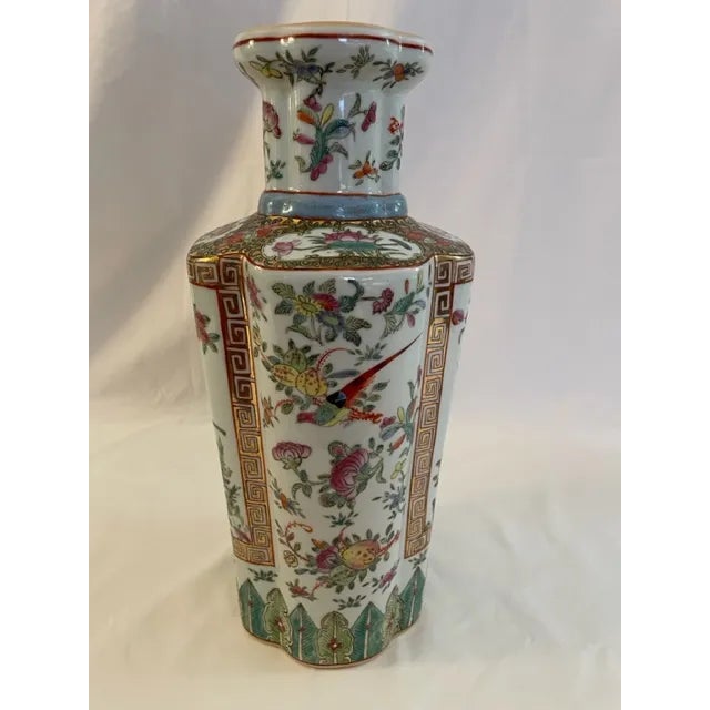 Vintage Tall Asian Vase For Sale - Image 4 of 7