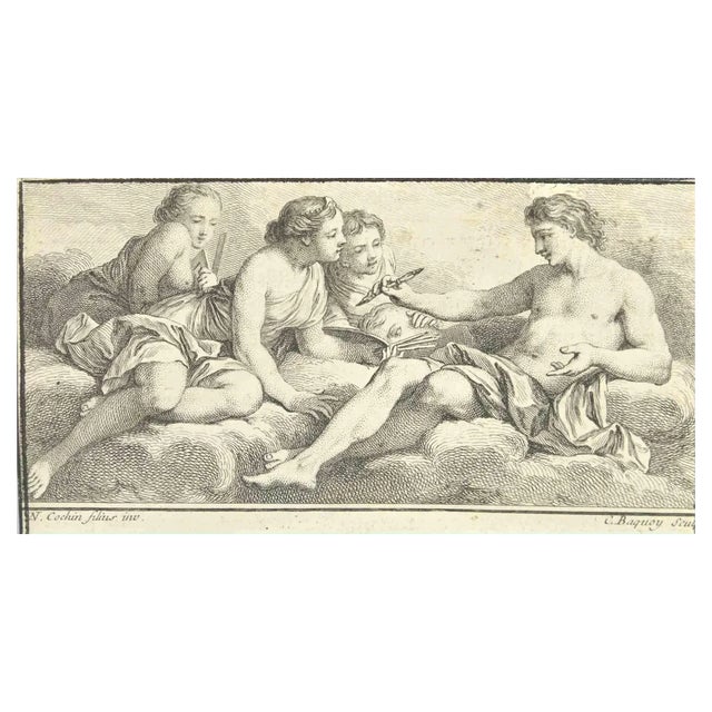 Nicholas Cochin, The Painting, Etching, 1755 For Sale